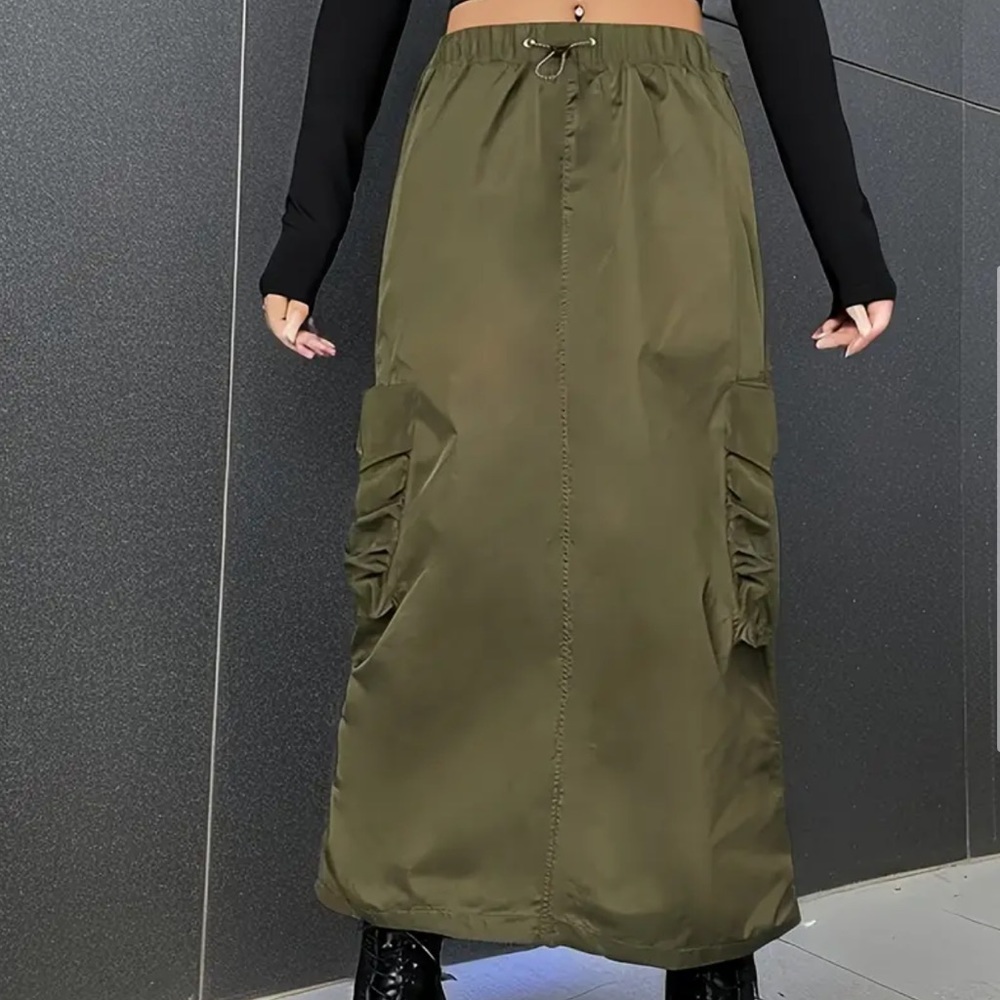 Green Cargo Skirt